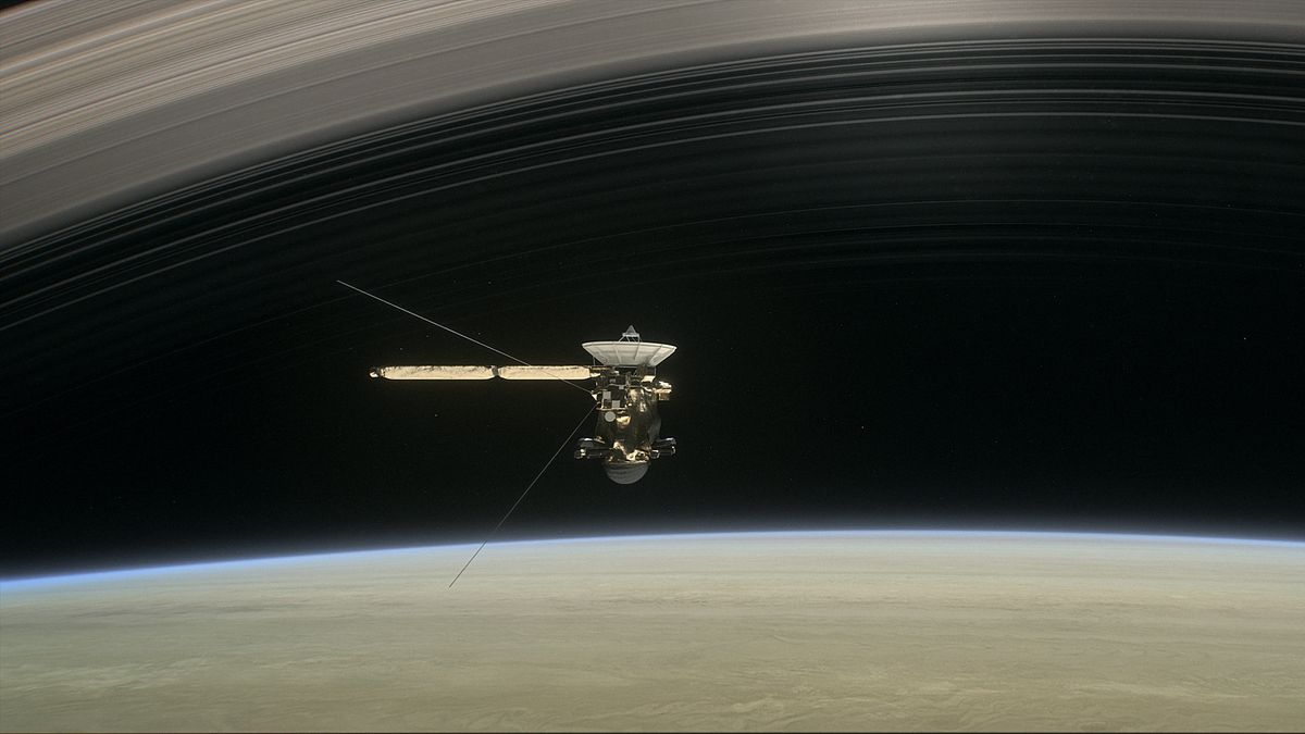 Sonda Cassini Se Introduce Entre Anillo Interior Y Saturno