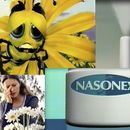 En esta combinación de imágenes de video aparecen escenas de comerciales de televisión del medicamento Nasonex, transmitidos en Estados Unidos en la década de 2000. (AP Photo)