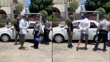 captado en camara como arrestan al rapero  maykel osorbo
