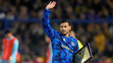 El volante de Boca Juniors Leandro Paredes previo al partido contra OHiggins de Chile en los playoffs de la Copa Sudamericana, el jueves 23 de julio de 2026, en Buenos Aires. (AP Foto/Gustavo Garello)