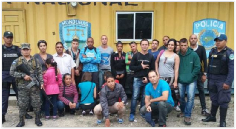 Cubanos detenidos en Honduras. (Foto de archivo)
