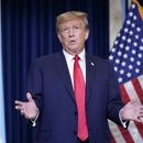 El expresidente Donald Trump le habla a la prensa en un hotel en Washington, el 9 de enero de 2024. (Foto AP/Susan Walsh)