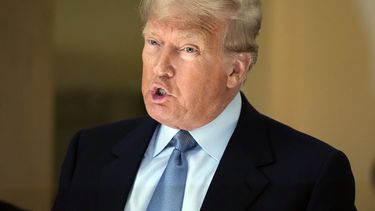 El expresidente Donald Trump en el tribunal de Nueva York donde se le sigue juicio por fraude corporativo, el 18 de octubre de 2023. . (Foto AP /Seth Wenig)