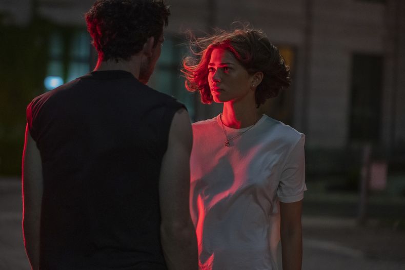 En esta imagen proporcionada por Metro Goldwyn Mayer Pictures, Zendaya en una escena de Challengers. (Metro Goldwyn Mayer Pictures vía AP)