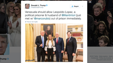 trump se reunio con lilian tintori en la casa blanca y pidio por la liberacion de leopoldo lopez