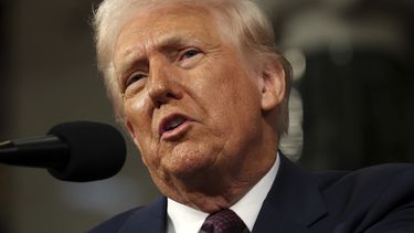 El presidente Donald Trump pronuncia un discurso ante una sesión conjunta del Congreso, el martes 4 de marzo de 2025, en el Capitolio en Washington. (Win McNamee/Foto compartida vía AP)