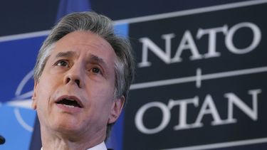 El secretario de Estado de EEUU Antony Blinken en una reunión en Berlín, el 15 de mayo de 2022.. (Foto AP /Michael Sohn)