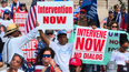 do it trump, do it cubanos piden intervencion militar a cuba frente a la casa blanca