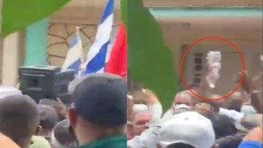 cubanos lanzaron botellas de agua vacias al dictador miguel diaz-canel cuando fue a san antonio de los banos