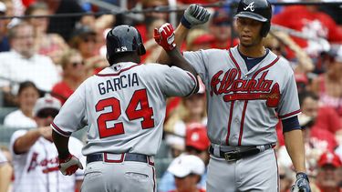 bravos evita la barrida gracias a jonron del cubano garcia