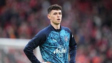 ARCHIVO - Phil Foden del Manchester City previo al partido contra Manchester City en la Liga Premier, el 8 de febrero de 2026. (AP Foto/Jon Super)
