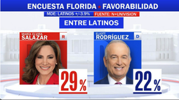 maria elvira salazar aventaja por 7 puntos a eliott rodriguez entre latinos, segun encuesta de univision