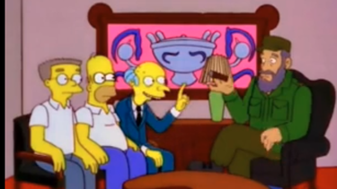 los simpsons con fidel castro
