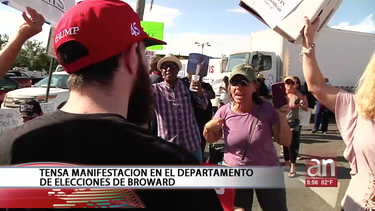 fuerte manifestacion en las afueras del departamento de elecciones de broward tras salir a la luz irregularidades en las elecciones