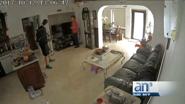 captado en camara quedo una invasion domestica en  fort lauderdale