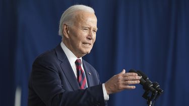 El entonces presidente Joe Biden hablando en Charleston, Carolina del Sur, el 19 de enero del 2025. (AP foto/Stephanie Scarbrough)
