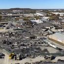 Foto entregada por la Junta Nacional de Seguridad en el Transporte de Estados Unidos que muestra el lugar donde se estrelló la aeronave en Louisville, Kentucky, el 6 de noviembre del 2025. (Junta Nacional de Seguridad en el Transporte de Estados Unidos via AP)
