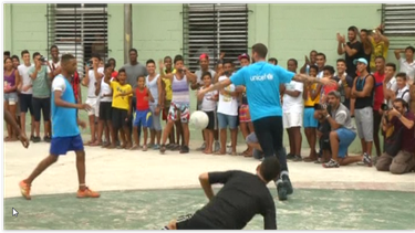sergio ramos celebra gol en la habana al estilo de cristiano ronaldo