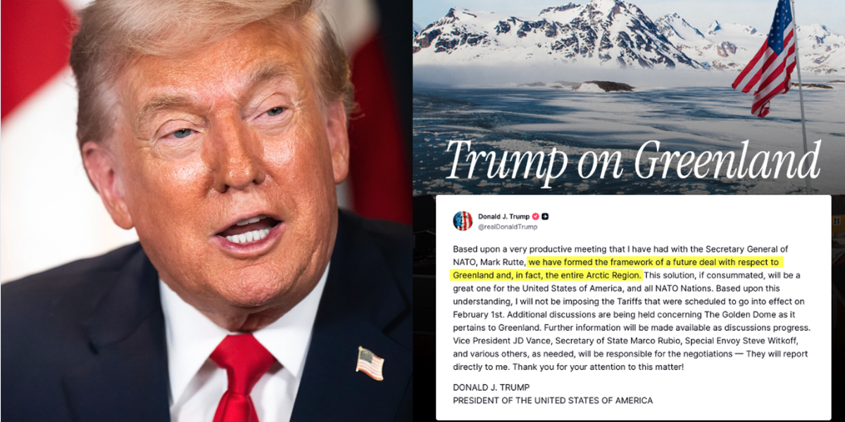 Trump anuncia preacuerdo con la OTAN sobre Groenlandia y suspende amenaza de aranceles a Europa