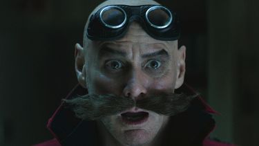 Esta imagen proporcionada por Paramount Pictures y Sega of America muestra a Jim Carrey en el papel de Ivo Robotnik en una escena de la cinta Sonic the Hedgehog 3. (Paramount Pictures y Sega of America, Inc. vía AP)