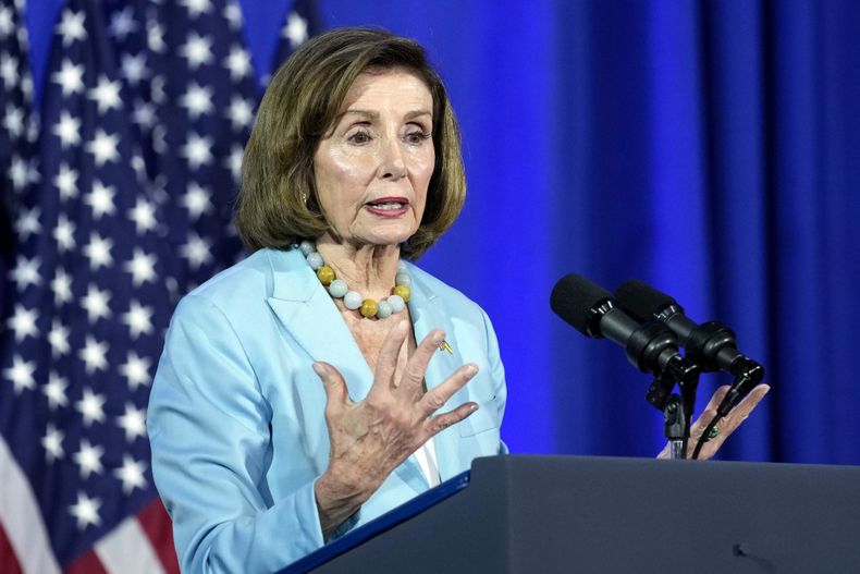 La representante demócrata por California Nancy Pelosi en un evento en Washington, el 23 de junio del 2023. (Foto AP/Susan Walsh)