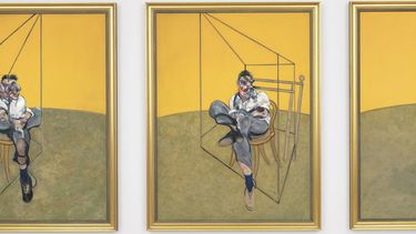 americateve | Esta foto sin fechar suministrada por la casa de subastas Christies muestra la pintura "Tres ensayos para retrato de Lucian Freud", de Francis Bacon, que se subast&oacute; el martes 12 de noviembre de 2013 por 142 millones de d&oacute;lares. (F
