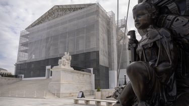 El edificio de la Corte Suprema, el miércoles 30 de abril de 2025, en Washington. (AP Foto/Mark Schiefelbein)