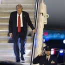 El presidente estadounidense Donald Trump desciende del avión presidencial tras llegar al Aeropuerto Internacional de Palm Beach, en West Palm Beach, Florida, el viernes 14 de marzo de 2025. (AP Foto/Manuel Balce Ceneta)