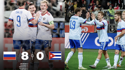 rusia destroza a cuba en amistoso de futbol con goleada 8-0