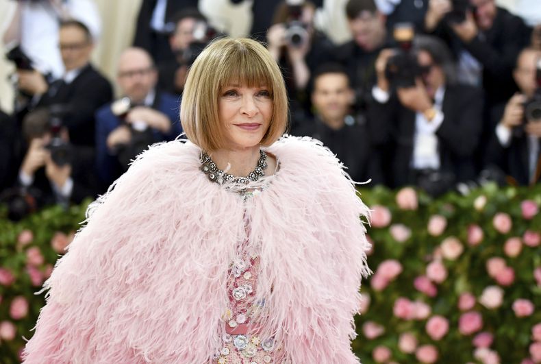 ARCHIVO - La editora de Vogue Anna Wintour asiste a la gala benéfica del Instituto del Traje del Museo Metropolitano de Arte el 6 de mayo de 2019, en Nueva York. (Foto Charles Sykes/Invision/AP, archivo)