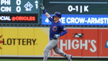 Pete Crow-Armstrong, de los Cachorros de Chicago, corre las bases después de batear un cuadrangular contra el lanzador de los Orioles de Baltimore, Dean Kremer, durante la tercera entrada del juego de béisbol de Grandes Ligas del miércoles 8 de julio de 2026, en Baltimore. (AP Foto/Terrance Williams)