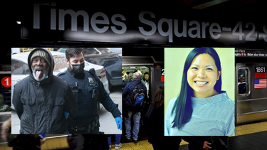 afroamericano empuja causandole la muerte a mujer asiatica en estacion de metro de times square
