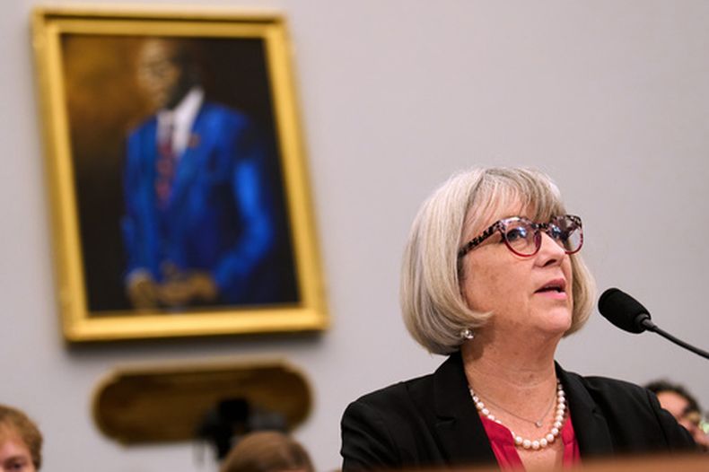 Anthea Hartig, directora del Museo Nacional de Historia Estadounidense, parte del Instituto Smithsonian, en el Congreso en Washington, el 21 de julio del 2026. (AP foto/Jacquelyn Martin)