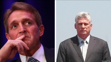 diaz-canel recibe al senador jeff flake y a eric schmidt, ejecutivo de google