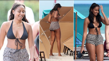 fotos: sasha obama disfrutando de las playas de miami