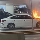 Auto se incendia en plena zona de arribos del Aeropuerto de Miami y provoca alarma entre pasajeros