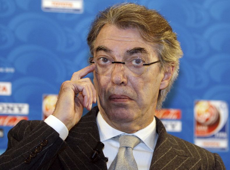 El presidente del Inter, Massimo Moratti, participa en una conferencia de prensa el 23 de noviembre de 2010 en Appiano Gentile, Italia. Un empresario de Indonesia firm&oacute; un acuerdo para comprar al equipo, se inform&oacute; el martes, 15 de octubre d