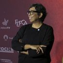 La cineasta mexicano-salvadoreña Tatiana Huezo, del documental El Eco, posa para fotógrafos a su llegada al encuentro de nominados de la 66a edición del Premio Ariel de la Academia Mexicana de Artes y Ciencias Cinematográficas, en la Ciudad de México, el miércoles 21 de agosto de 2024. (Foto AP/Berenice Bautista)
