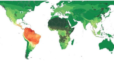 el mapa mundial de peligros para la salud en el que america latina aparece en rojo
