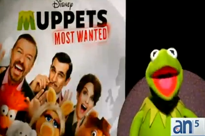 María Salas entrevistó al famoso personaje durante la propoción de la nueva película de los Muppets.