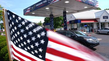 Una gasolinera de la red “Freedom Fuel” en Dresher, Pensilvania, el 10 de julio del 2026. (AP foto/Matt Rourke)