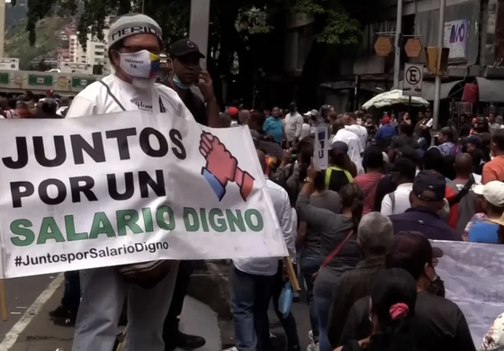 Los docentes venezolanos volvieron a protestar en las calles por mayores salarios