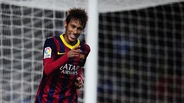 americateve | El jugador del Barcelona, Neymar, festeja un gol contra Cartagena en la Copa del Rey el martes, 17 de diciembre de 2013, en Barcelona. (AP Photo/Manu Fernandez)