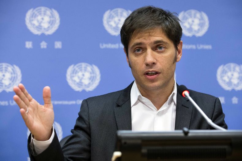 Axel Kicillof, ministro de Econom&iacute;a de Argentina, habla durante una conferencia de prensa en la sede de la ONU, el mi&eacute;rcoles 25 de junio de 2014, en Nueva York. (Foto AP/John Minchillo)