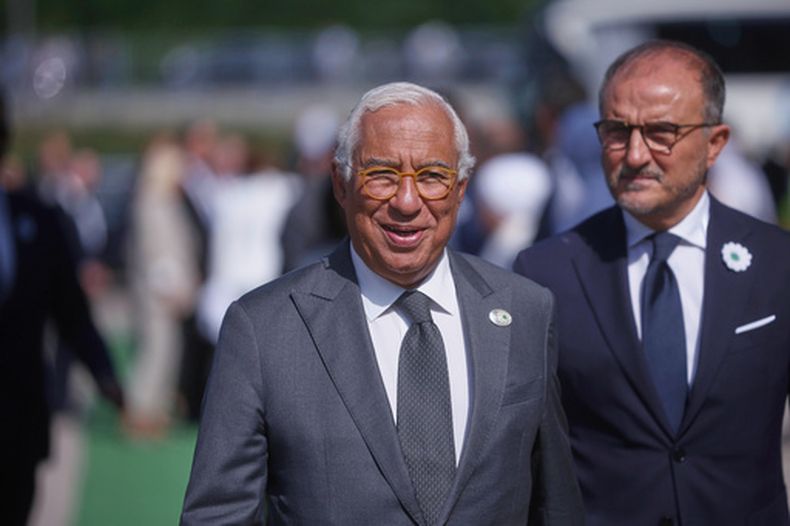 El presidente del Consejo Europeo, Antonio Costa, llega al Centro Conmemorativo Srebrenica en Potocari, Bosnia, el 11 de julio de 2025. (Foto AP/Armin Durgut, Archivo)