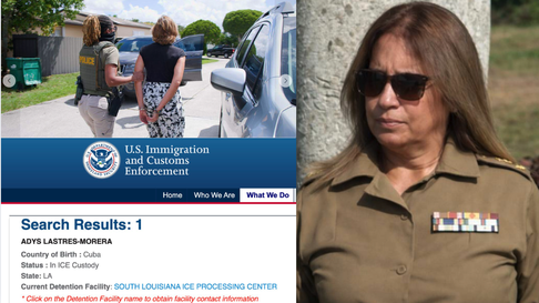 Hermana de presidenta de GAESA es trasladada por ICE a Louisiana tras arresto en Miami