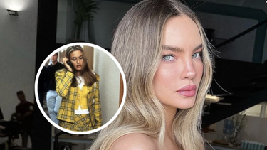 belinda recrea el iconico look de clueless con minifalda a cuadros