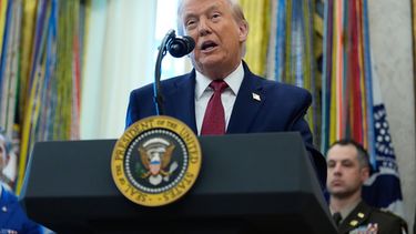 El presidente Donald Trump en el Despacho Oval de la Casa Blanca, el 15 de diciembre de 2025, en Washington. (AP Foto/Alex Brandon)