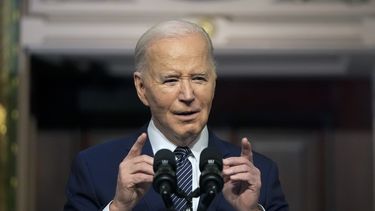 El presidente estadounidense Joe Biden en un evento en la Casa Blanca en Washington, el 3 de abril de 2024. (Foto AP/Mark Schiefelbein)