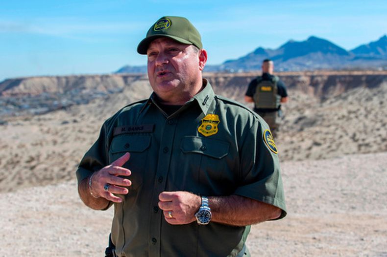 El director de la Patrulla Fronteriza Michael Banks en Sunland Park, Nuevo México, cerca de la frontera con México, el 3 de febrero del 2025. (AP foto/Andres Leighton)